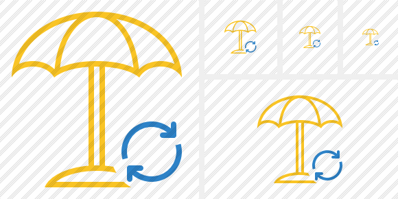 Beach Umbrella Refresh Icon