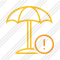 Beach Umbrella Warning Icon