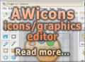 AWicons - icons/cursors/small graphics editor