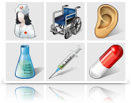 Stock di icone: Vista Medical Icons