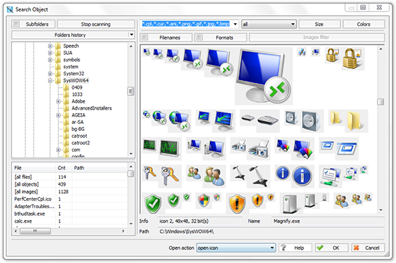 AWicons Pro: Icon editor: Search icon window