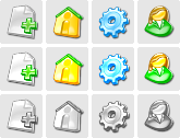 Stock icons: 3D Aqua Icons