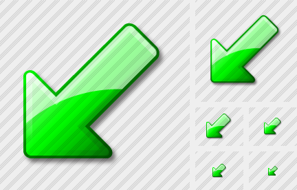 ������ Arrow Down Left Green