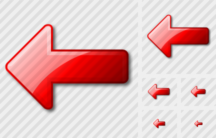 Icone Arrow Left Red