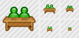 2 Pupils Desk Icon