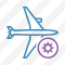Airplane Horizontal Settings Icon