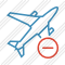 Airplane Remove Icon