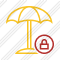 Beach Umbrella Lock Icon