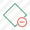 Rhombus Green Remove Icon