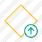 Rhombus Yellow Upload Icon