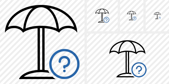 Beach Umbrella Help Icon