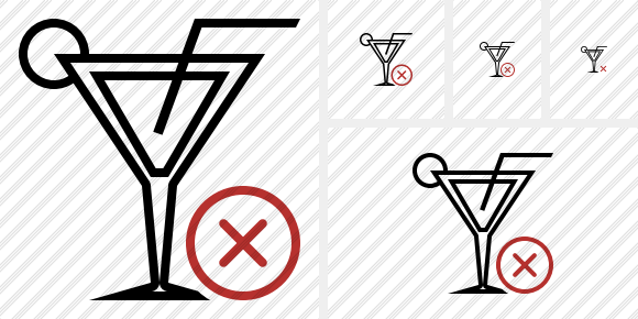 Cocktail Cancel Icon