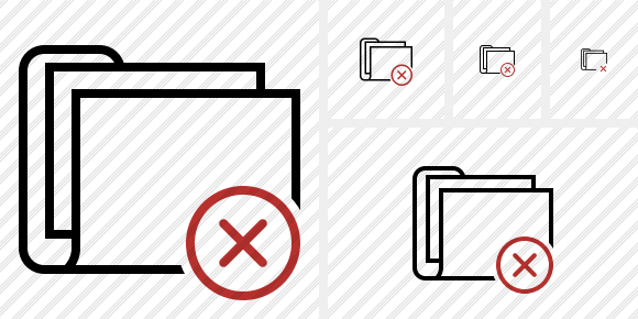 Folder Documents Cancel Icon