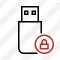 Flash Drive Lock Icon