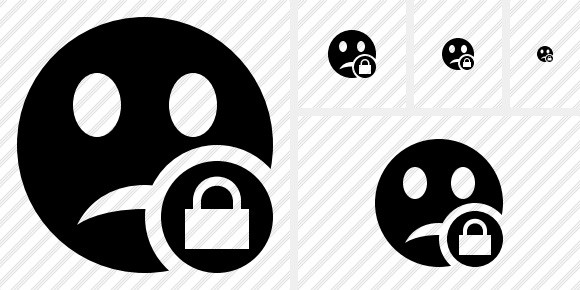 Smile Unhappy Lock Icon