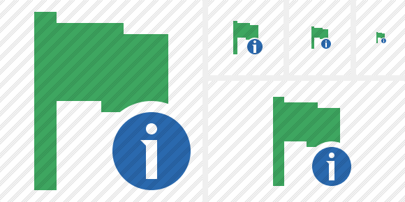 Flag Green Information Icon
