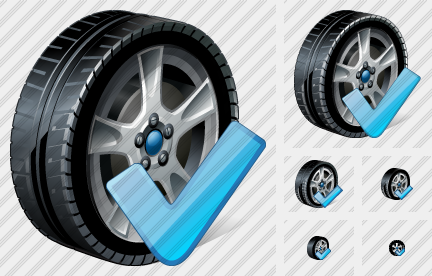 Car Wheel OK Icon