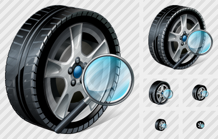 Car Wheel Search2 Icon