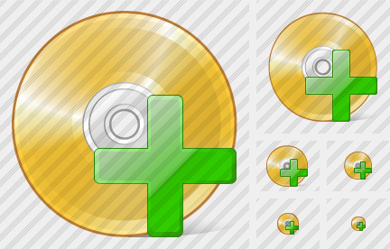Icone Compact Disc Aggiungi