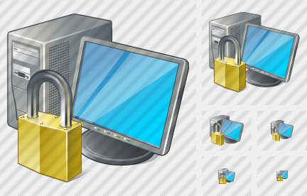 Icone Computer Bloccato