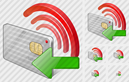 Icone Scheda con Microcircuito Integrato senza Contatto Importa