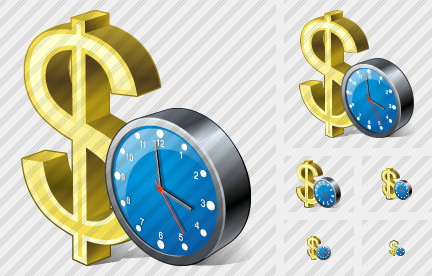 Icone Dollaro Orologio