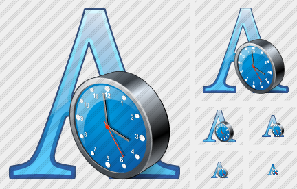 Icone Carattere Orologio