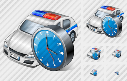 Icone Automobile della Polizia Orologio