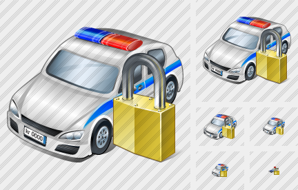 Icone Automobile della Polizia Bloccato