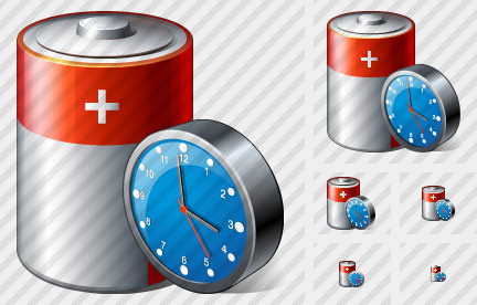 Icone Battery Clock