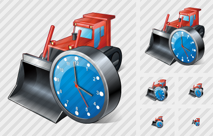 Bulldozer Clock Icon