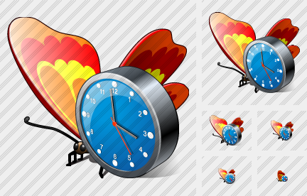 Icone Butterfly Clock