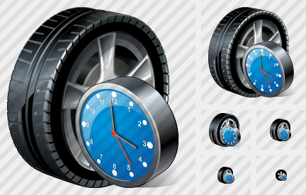 Icone Car Wheel Clock