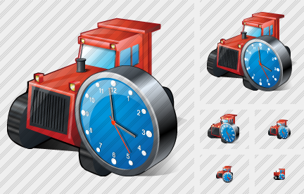 Icone Catterpillar Tractor Clock