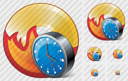CD Burn Clock Icon