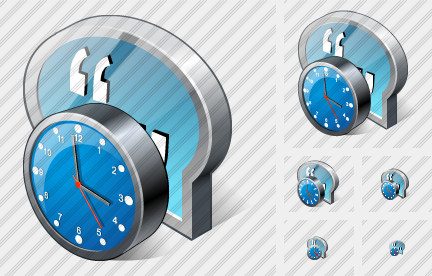 Icone Chat Clock