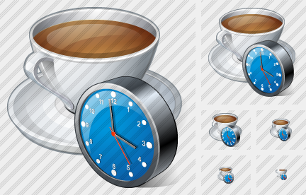 Coffee Cup Clock Icon