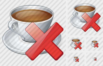 Coffee Cup Delete Icon