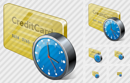 Icone Credit Card Clock