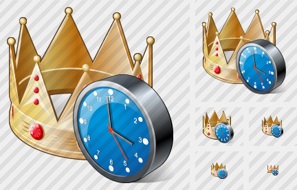 Crown Clock Icon