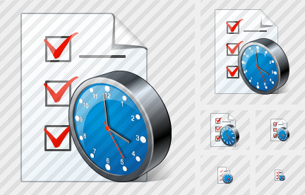 Icone Document Task Clock