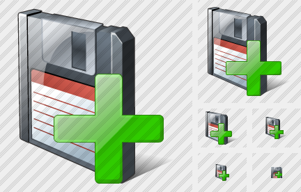 Floppy Disk Add Icon