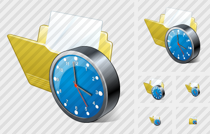 Icone Folder Document Clock