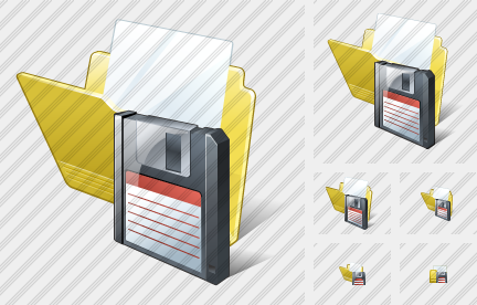 Icone Folder Document Save