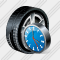 Car Wheel Clock Icon