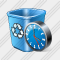 Recycle Bin Clock Icon