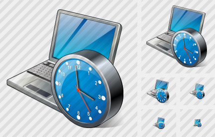 Icone Laptop Clock