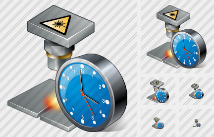 Laser Beam Clock Icon