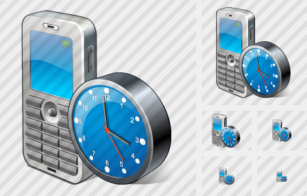 Mobile Phone Clock Icon