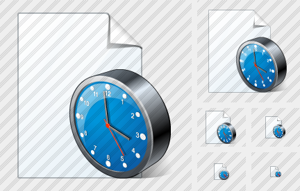 New Document Clock Icon